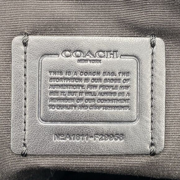 Coach Zip Top Tote in Signature Jacquard Black Smoke F29958 - Picture 10 of 16